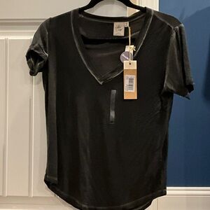 White Crow Charcoal V-Neck Short Sleeve Tee